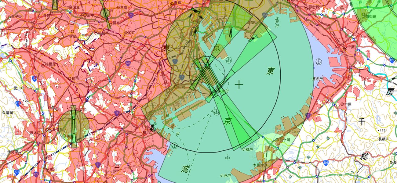 人口集中地区とも呼ばれる市街地上空では、無人航空機(ドローン)の飛行が航空法で禁止されています。